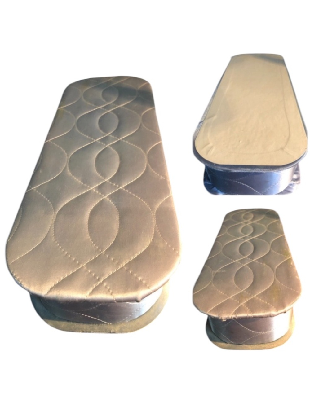 Vintage Quilted Blue Satin Glove Box